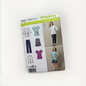 Simplicity 2191 Sewing Pattern Sizes 8 to 16 Misses Skirt Pants Shorts Tunic